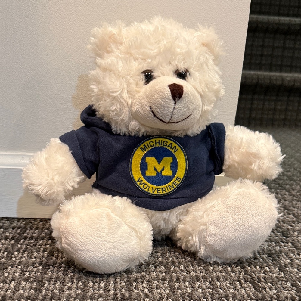 Michigan Wolverines Teddy Bear with Hoodie